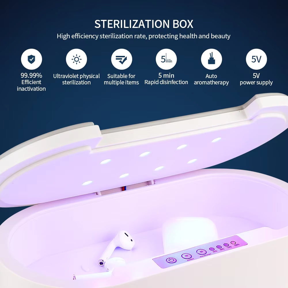 Multifunctional UV-C Sterilizer Box - Portable Aromatherapy & Disinfection Chamber